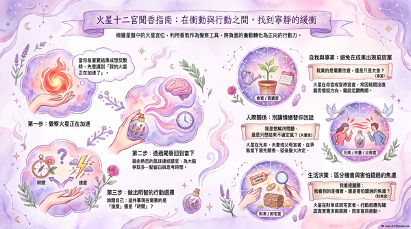 火星十二宮聞香指南|你的火星落在哪一宮?找到寧靜火香氛的使用時機 1 火星十二宮聞香指南 Copy